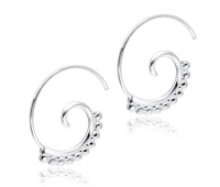 Unique Designed With CZ Stone Silver Hanging Earring STS-5581